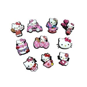 Hello Kitty Shoe Charms - 10 Total
